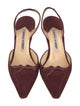 Manolo Blahnik Suede Bow Accents Slingback Pumps