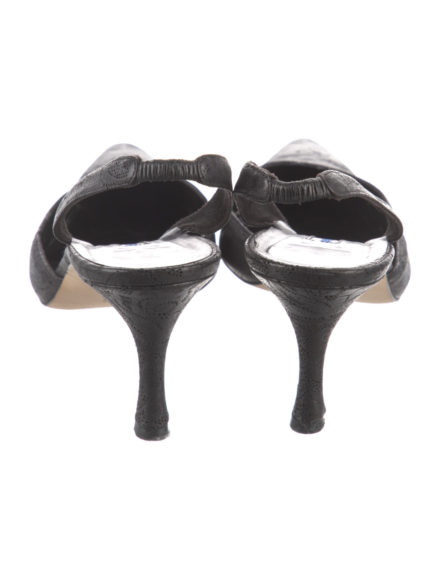 Manolo Blahnik Suede Slingback Pumps