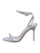 Manolo Blahnik Satin Crystal Embellishments Sandals