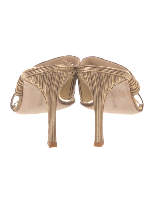 Manolo Blahnik Canvas Printed Slides