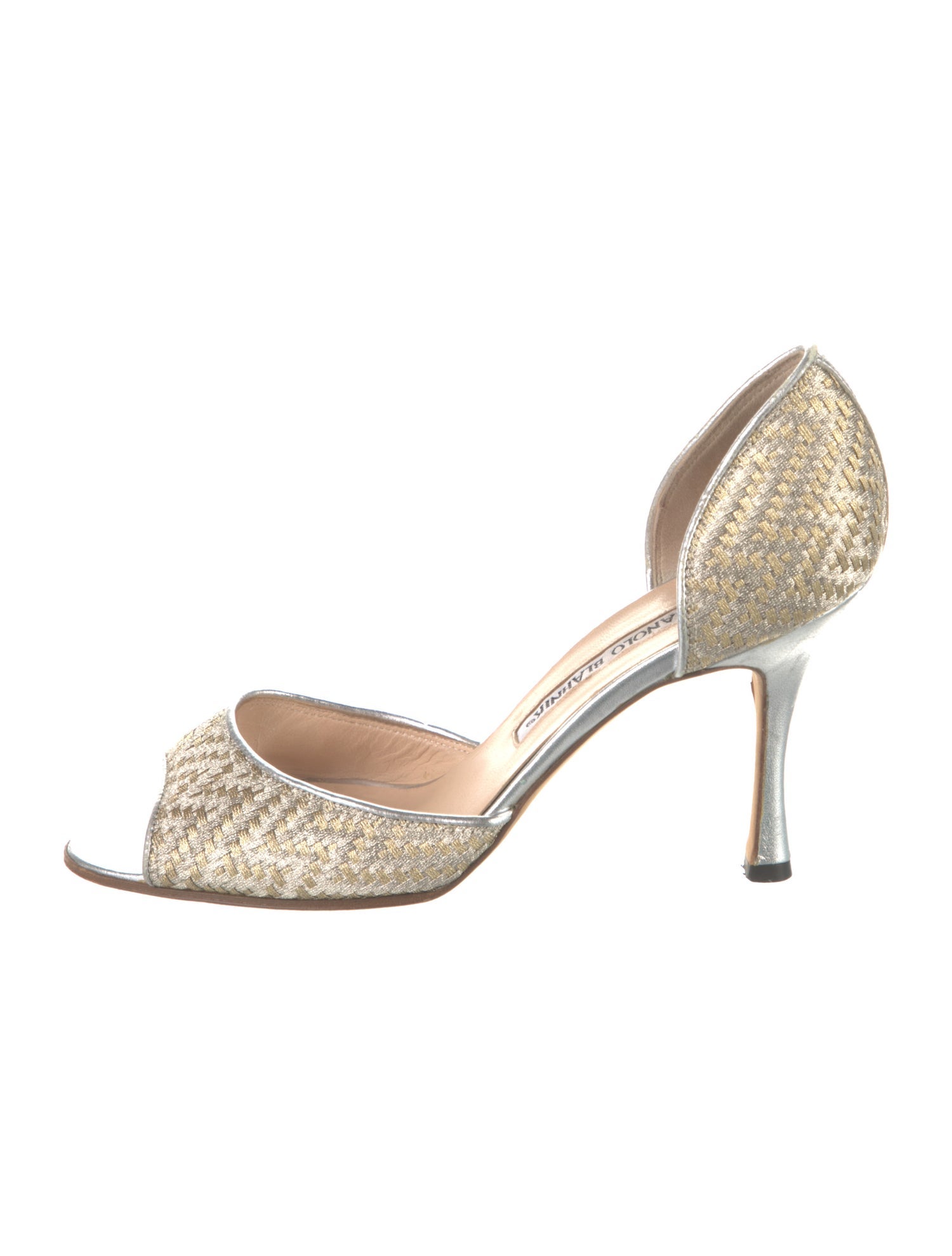 Manolo Blahnik Leather D'Orsay Pumps