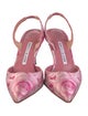 Manolo Blahnik Floral Print Slingback Pumps