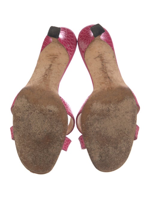 Manolo Blahnik Crocodile Slides