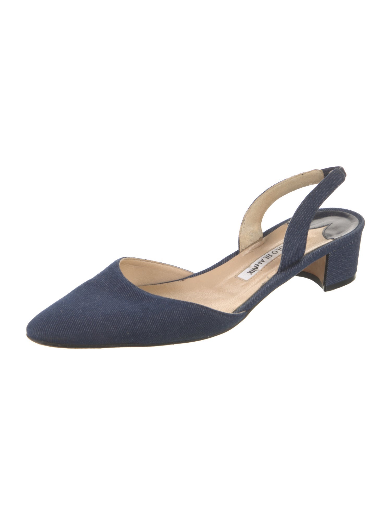 Manolo Blahnik Suede Slingback Flats