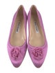 Manolo Blahnik Satin Ballet Flats