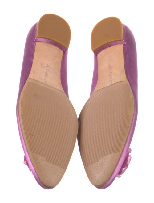 Manolo Blahnik Satin Ballet Flats