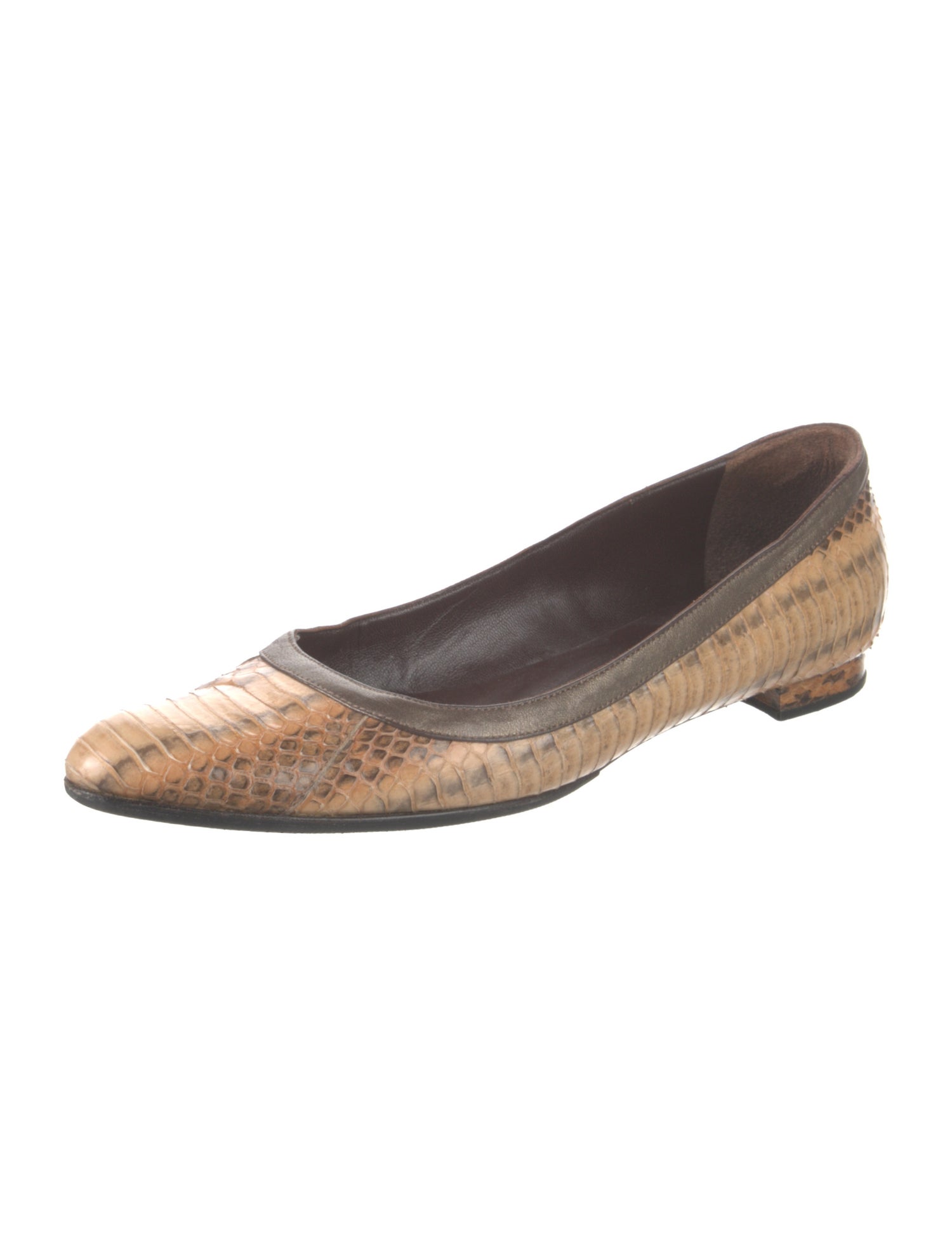 Manolo Blahnik Animal Print Sequin Embellishments Flats