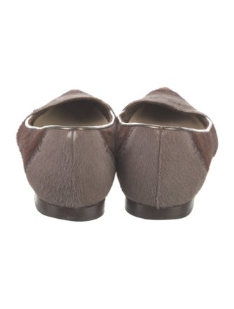 Manolo Blahnik Ponyhair Printed Flats