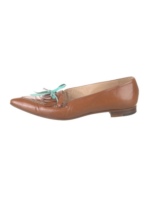 Manolo Blahnik Leather Ballet Flats