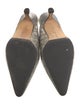Manolo Blahnik Leather Animal Print Mules