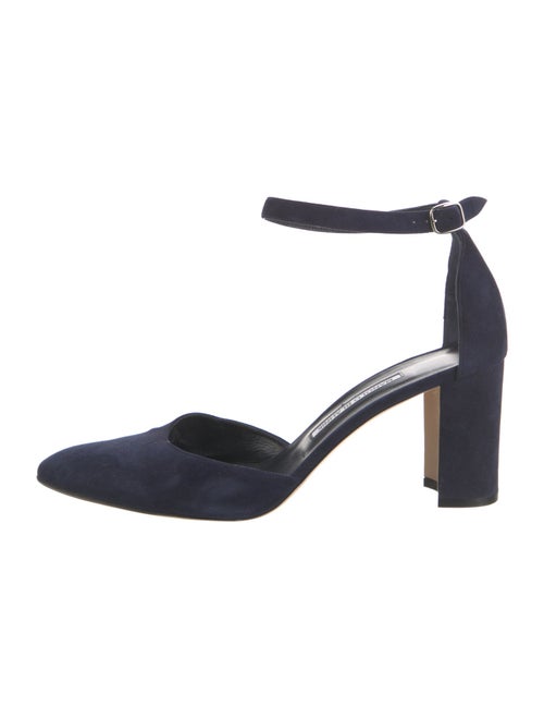 Manolo Blahnik Suede D'Orsay Pumps