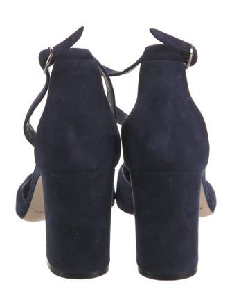 Manolo Blahnik Suede D'Orsay Pumps