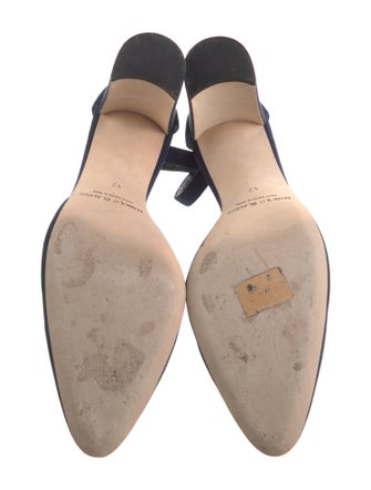 Manolo Blahnik Suede D'Orsay Pumps