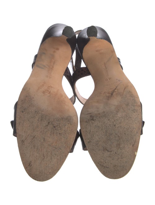 Manolo Blahnik Leather Slingback Sandals