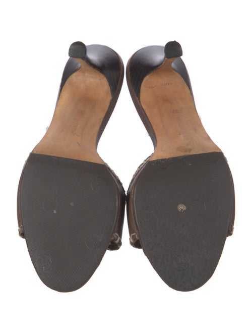 Manolo Blahnik Leather Slides