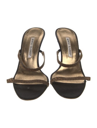 Manolo Blahnik Satin Slides