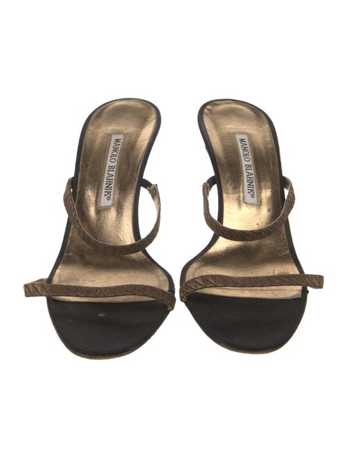 Manolo Blahnik Satin Slides