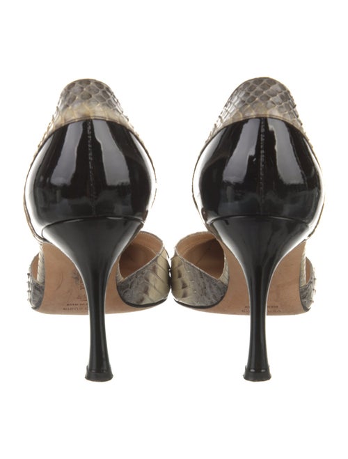 Manolo Blahnik Snakeskin Animal Print D'Orsay Pumps