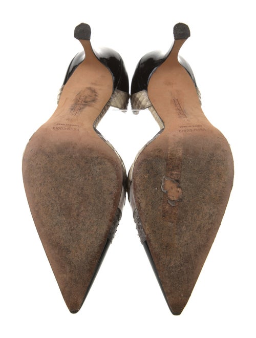 Manolo Blahnik Snakeskin Animal Print D'Orsay Pumps
