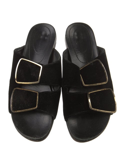 Manolo Blahnik Velvet Slides