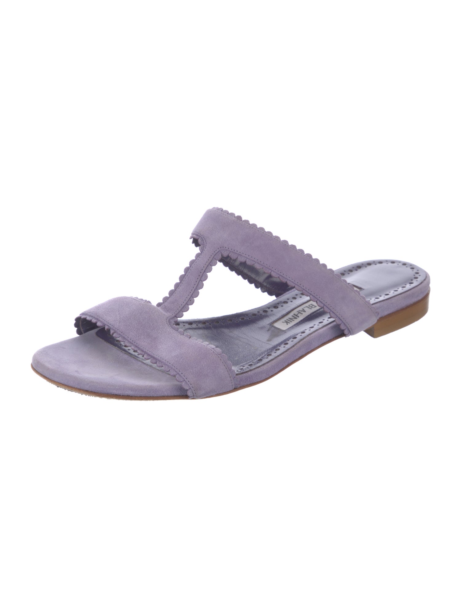 Manolo Blahnik Suede Flip Flops