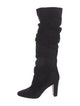 Manolo Blahnik Suede Slouch Boots