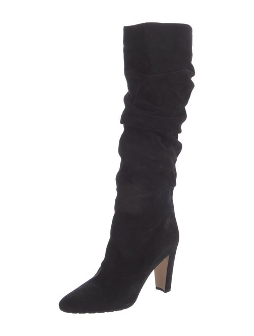 Manolo Blahnik Suede Slouch Boots