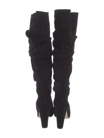 Manolo Blahnik Suede Slouch Boots