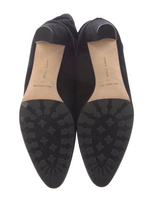 Manolo Blahnik Suede Slouch Boots