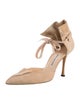 Manolo Blahnik Suede D'Orsay Pumps