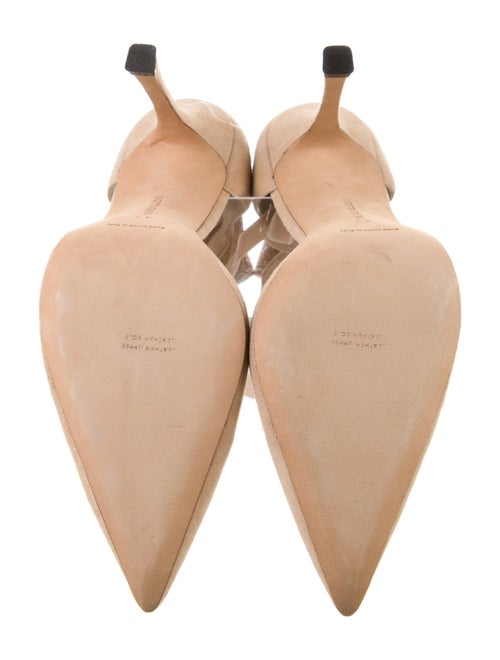 Manolo Blahnik Suede D'Orsay Pumps