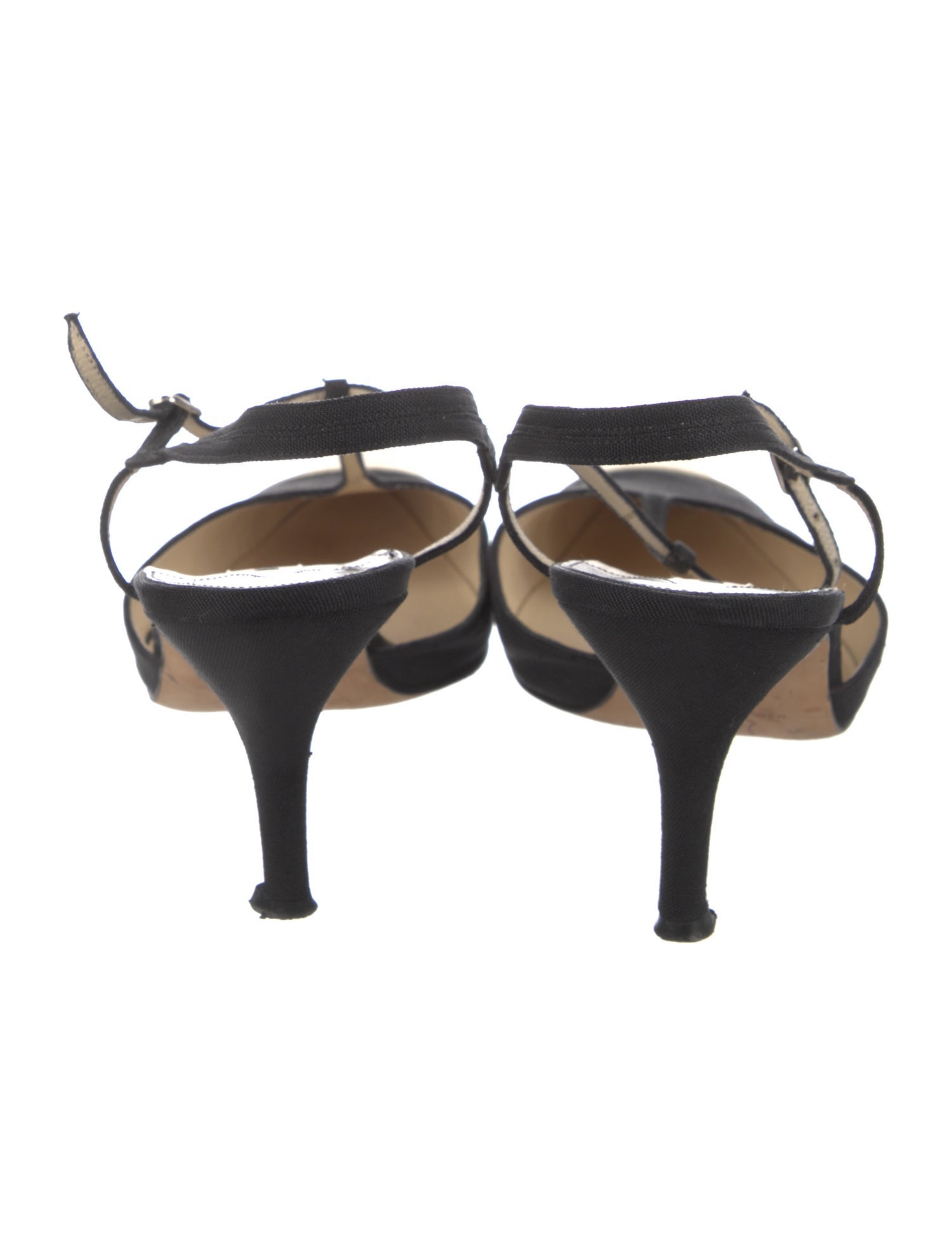 Manolo Blahnik Suede Colorblock Pattern T-Strap Pumps