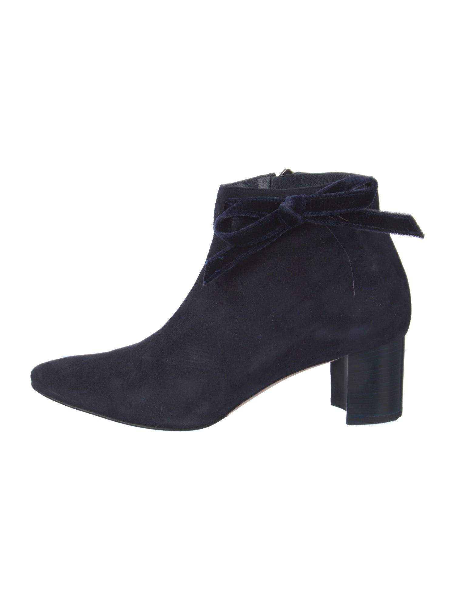 Manolo Blahnik Suede Bow Accents Boots