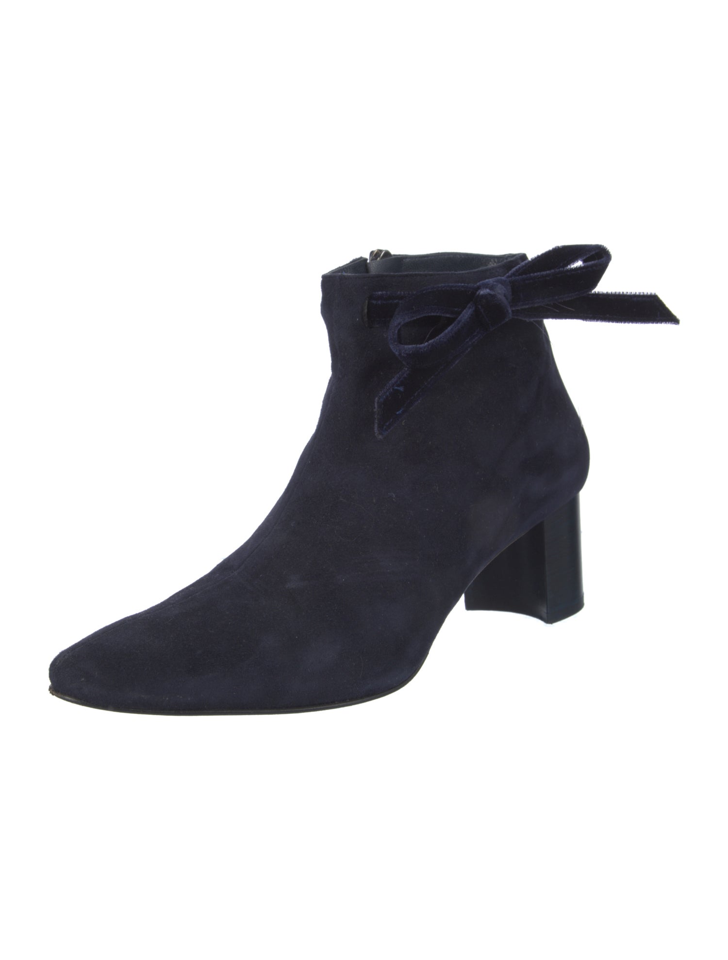 Manolo Blahnik Suede Bow Accents Boots