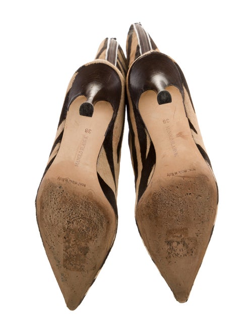 Manolo Blahnik Ponyhair Animal Print Boots