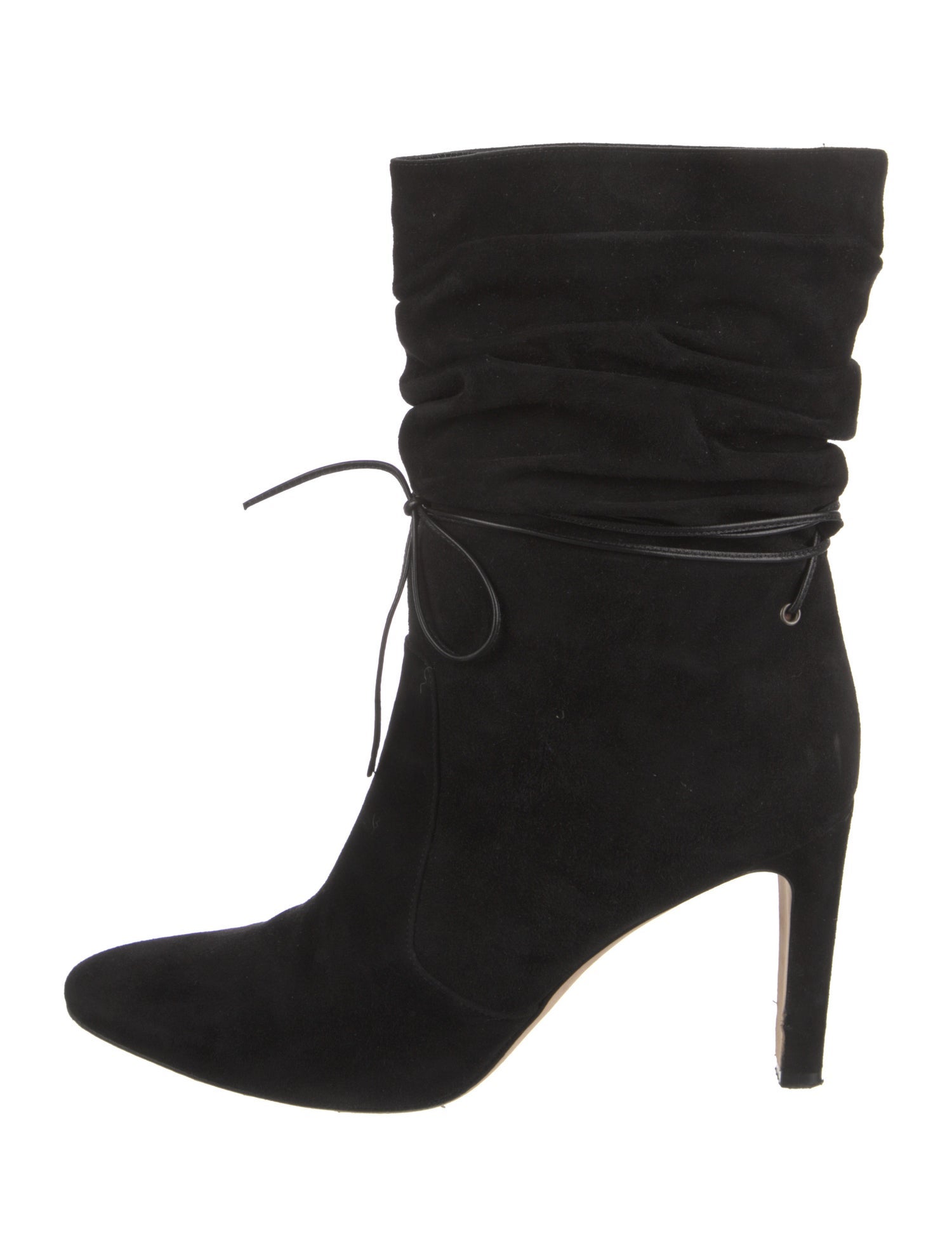 Manolo Blahnik Suede Slouch Boots