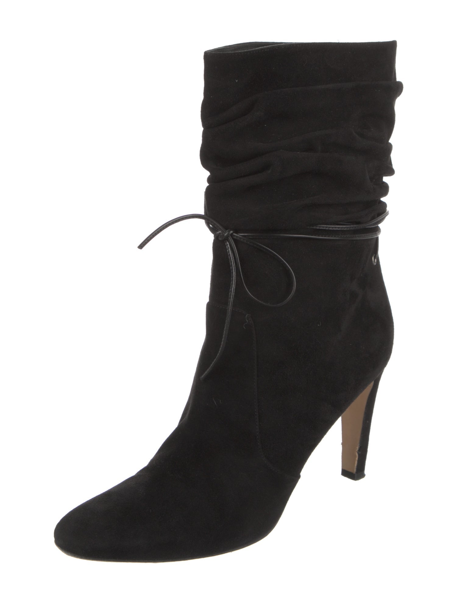 Manolo Blahnik Suede Slouch Boots