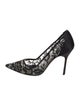 Manolo Blahnik Lace Lace Pattern Pumps