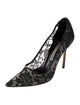 Manolo Blahnik Lace Lace Pattern Pumps