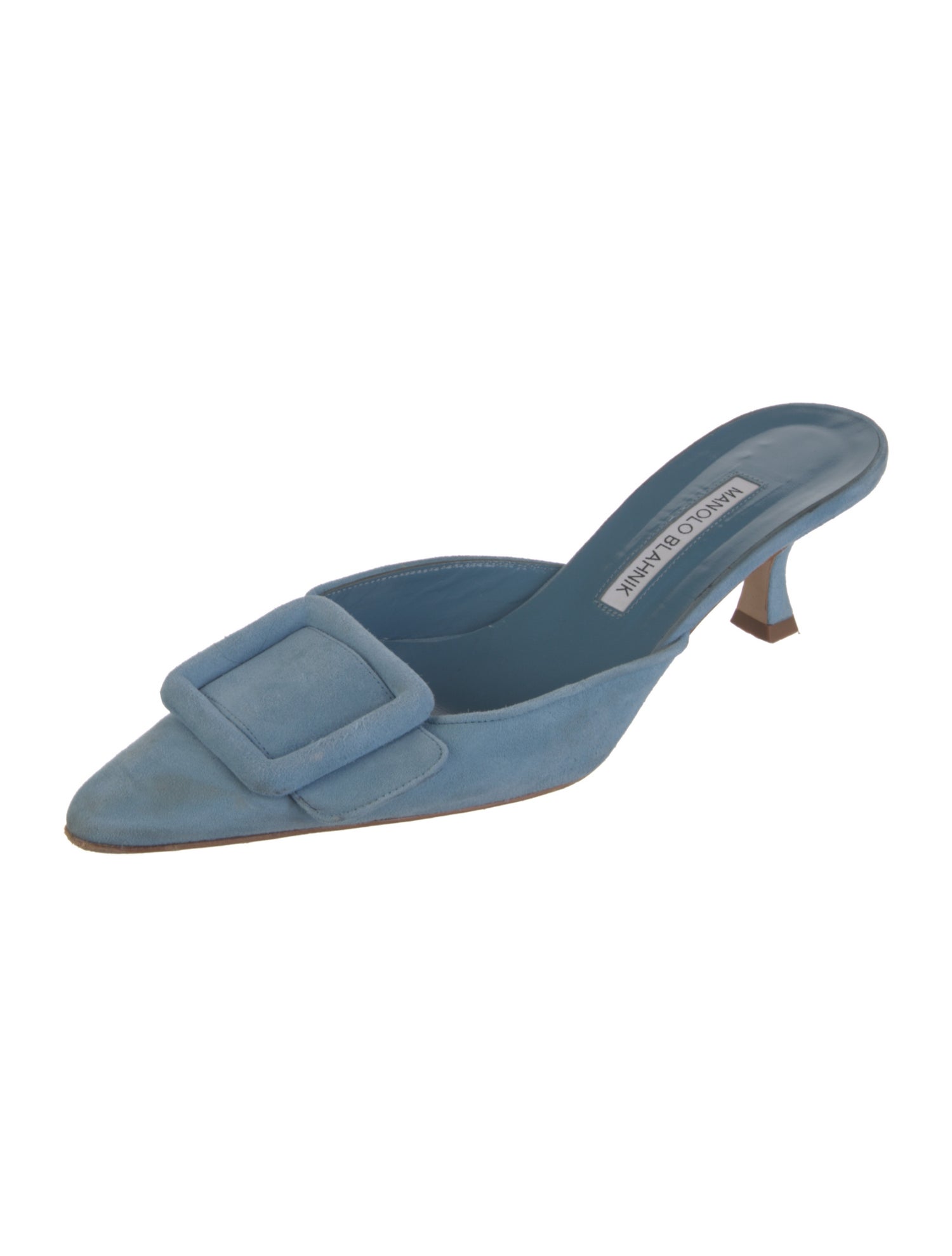 Manolo Blahnik Suede Slides