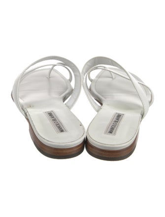 Manolo Blahnik Leather Slides