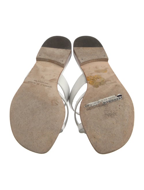 Manolo Blahnik Leather Slides