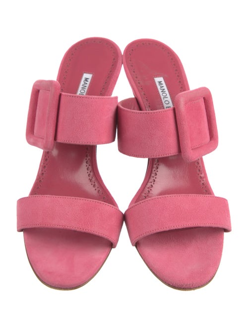 Manolo Blahnik Suede Slides