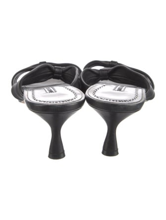 Manolo Blahnik Leather Slides