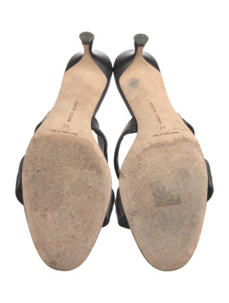 Manolo Blahnik Leather Slides