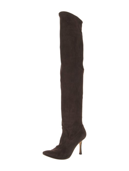 Manolo Blahnik Suede Sock Boots