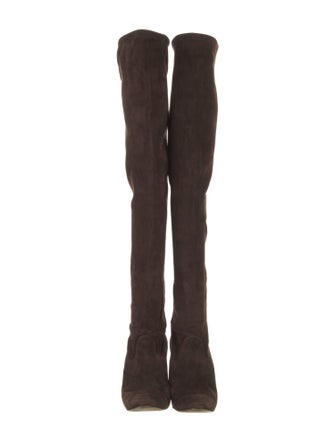 Manolo Blahnik Suede Sock Boots