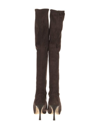 Manolo Blahnik Suede Sock Boots