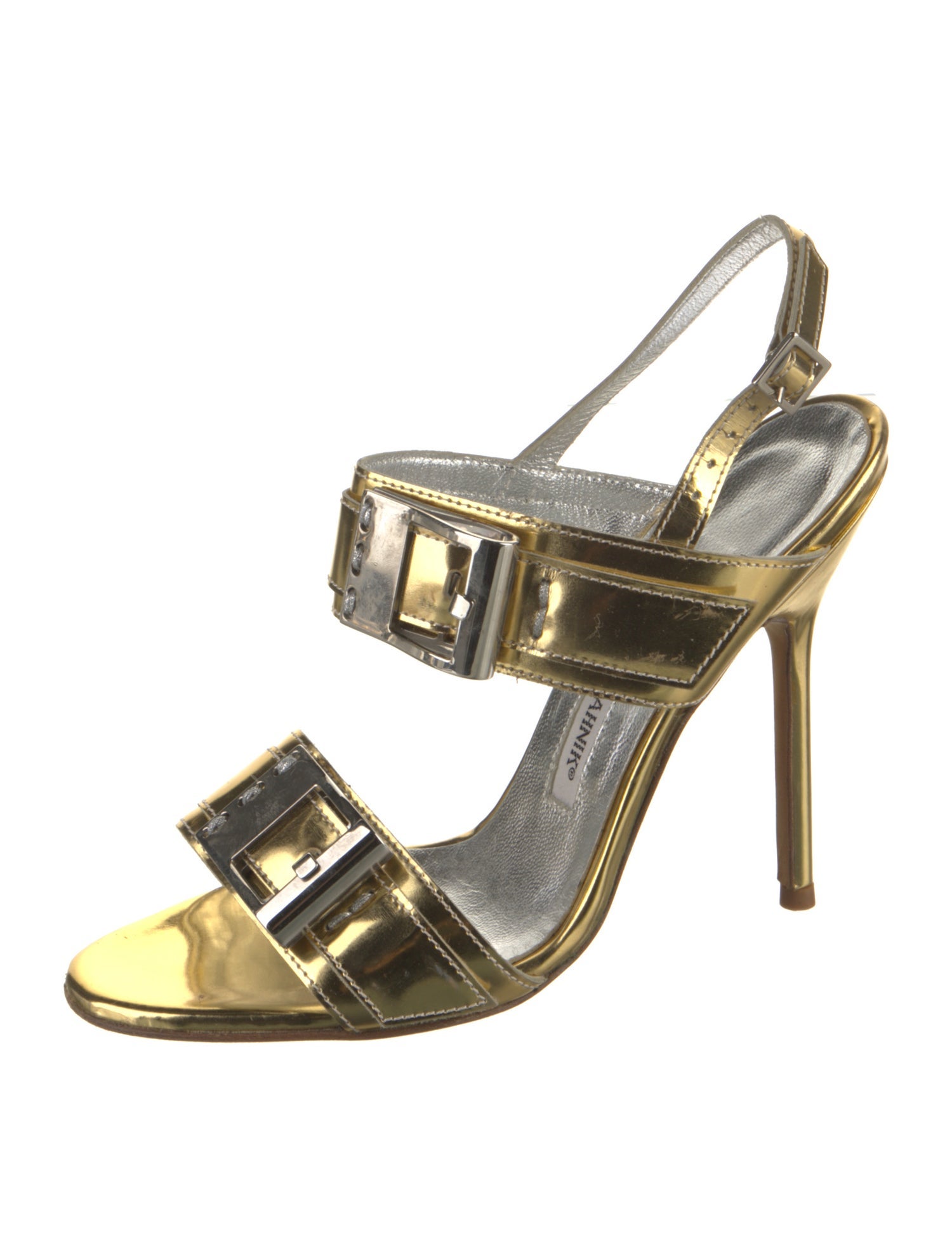 Manolo Blahnik Leather Slingback Sandals