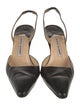 Manolo Blahnik Leather Slingback Pumps
